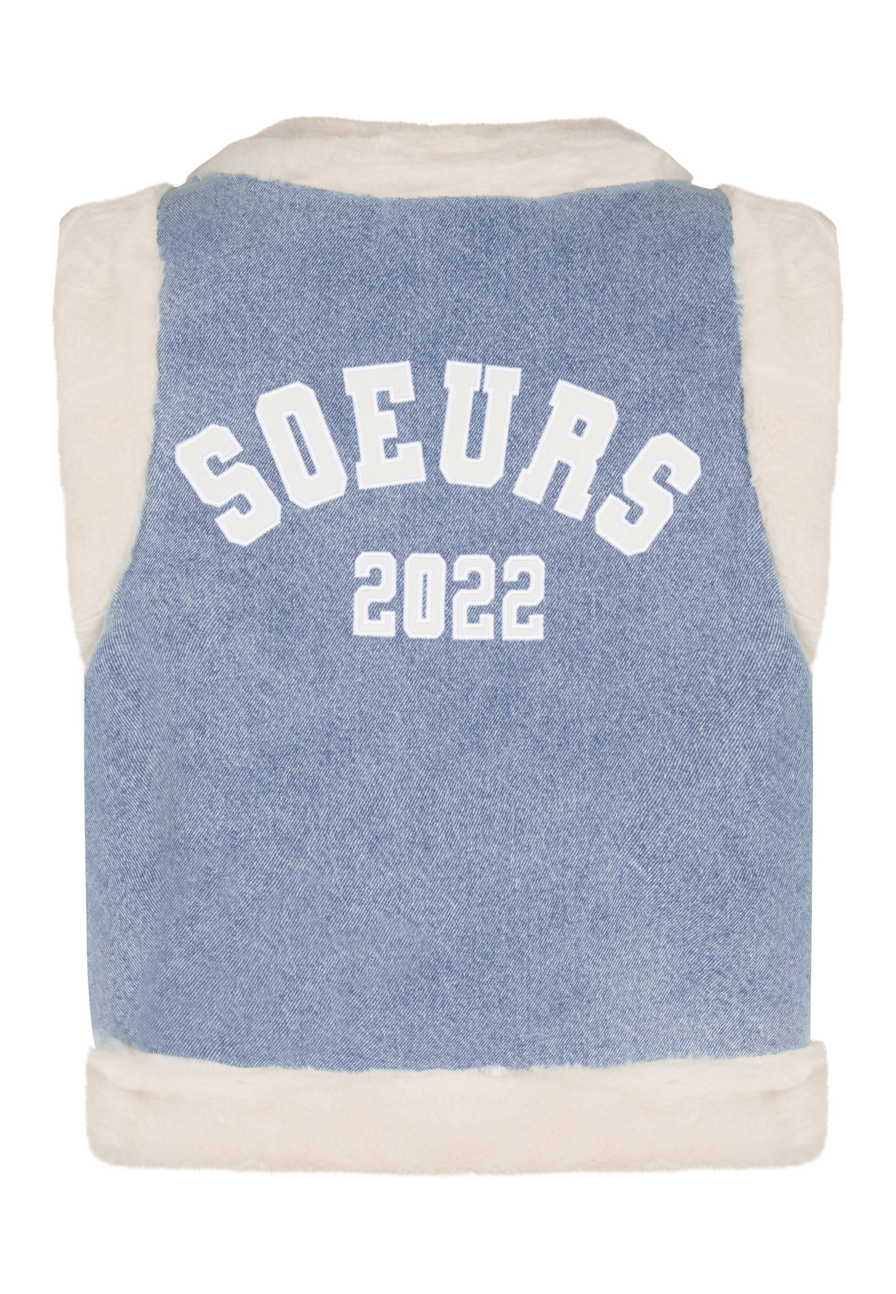 Fantine Gilet Cream-Blue