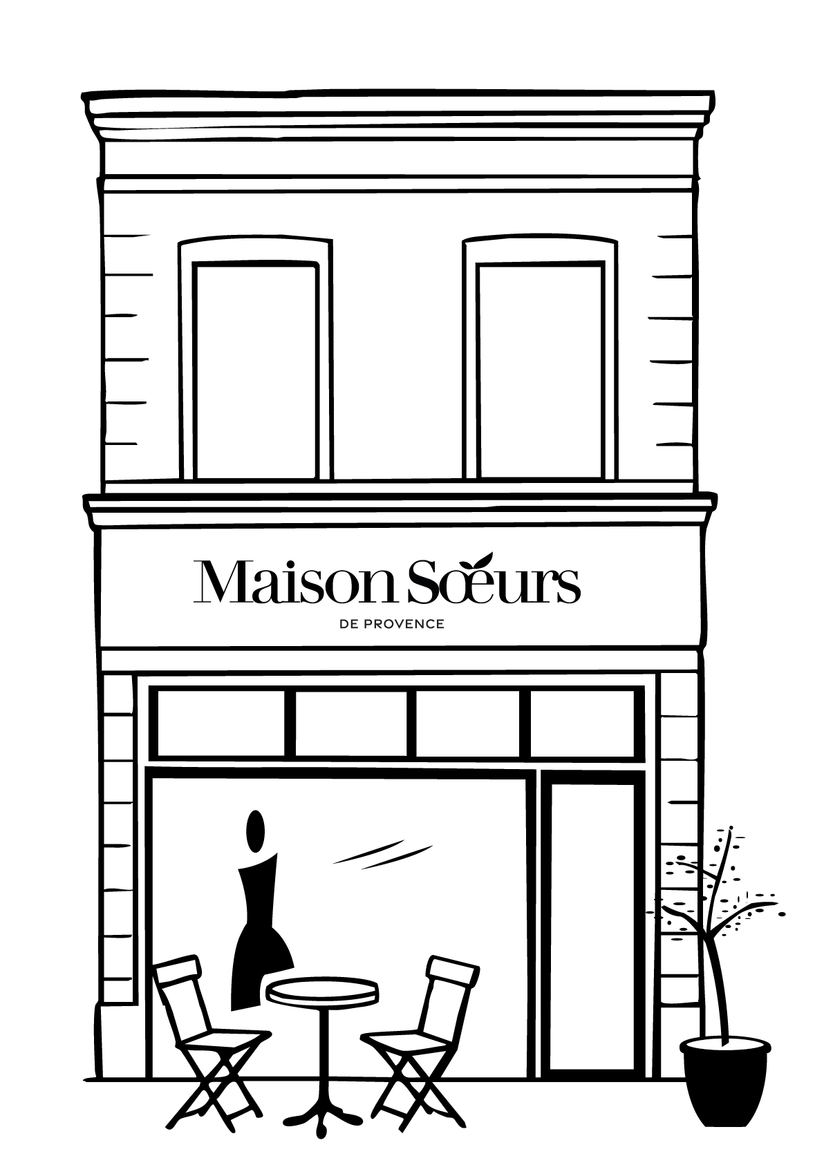 Maison Soeurs tekening pop-up-store